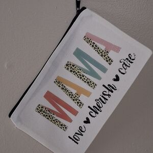 Make-Up/Purse Canvas Bag With Zipper